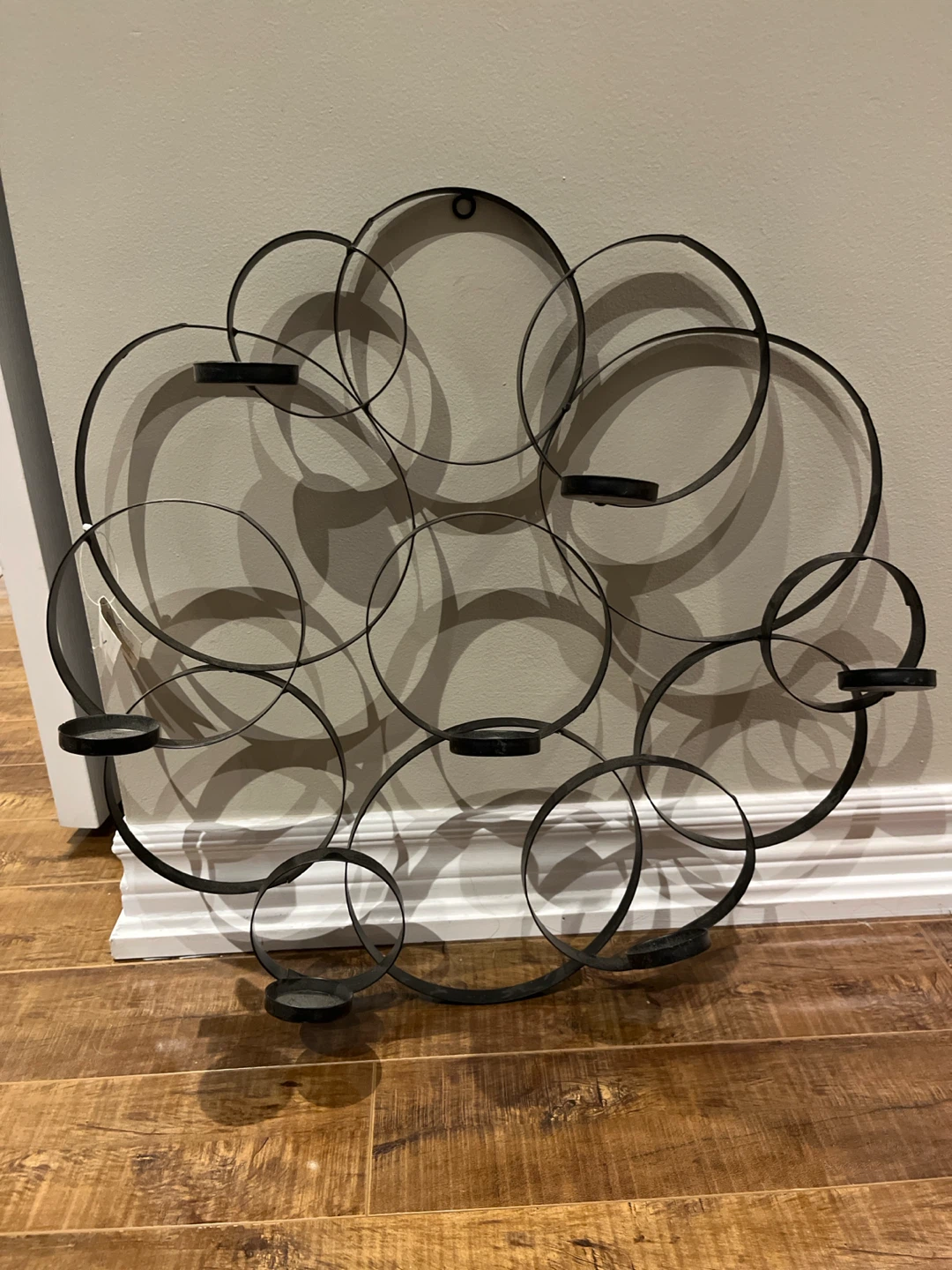 Metal Circular Wall Candle Holder 20.75”