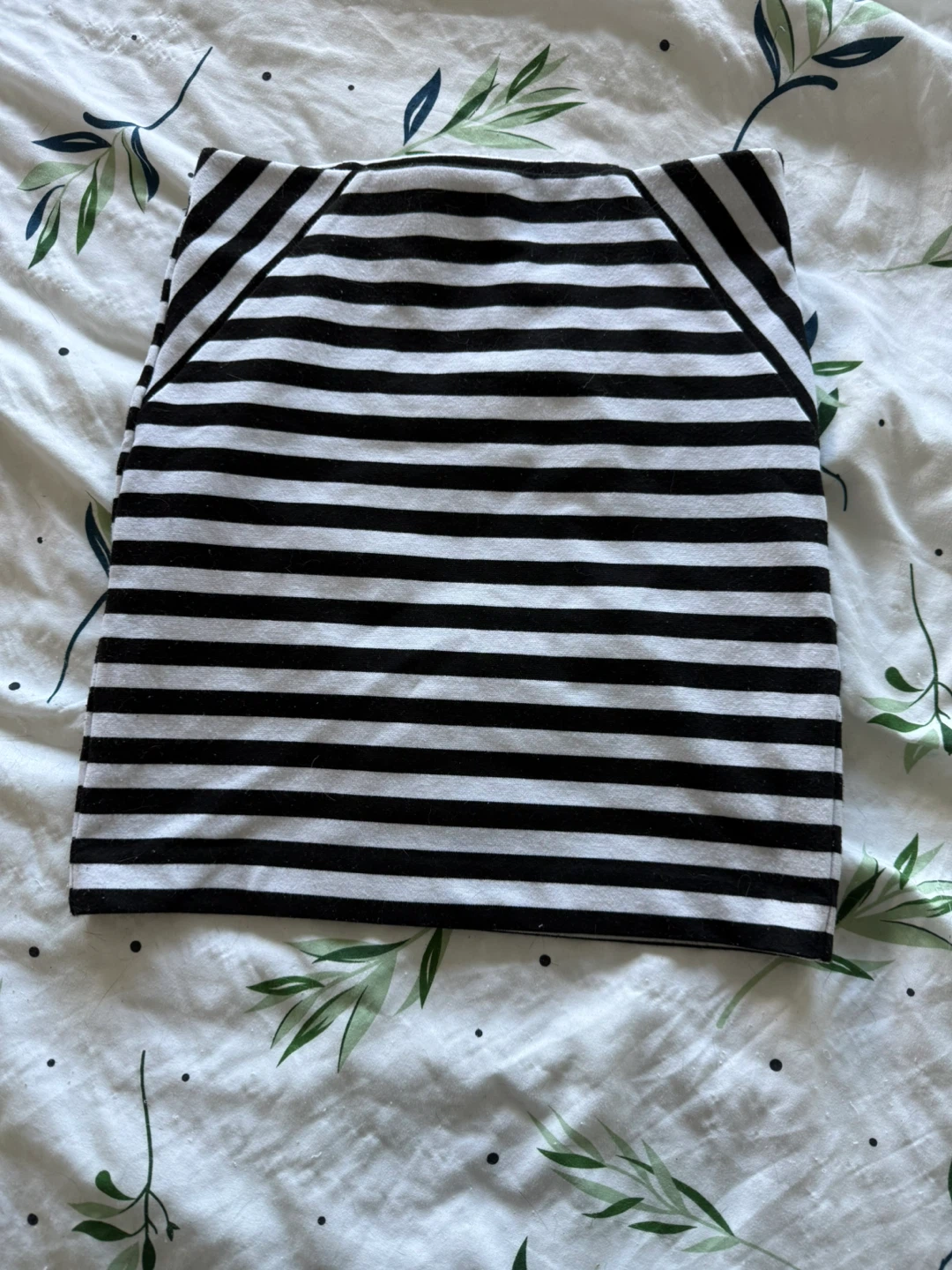 Dynamite Black and White Striped Mini Skirt