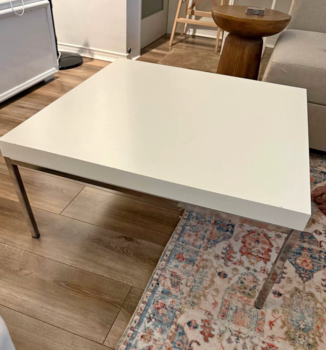 White Coffee Table and Sofa and armchair