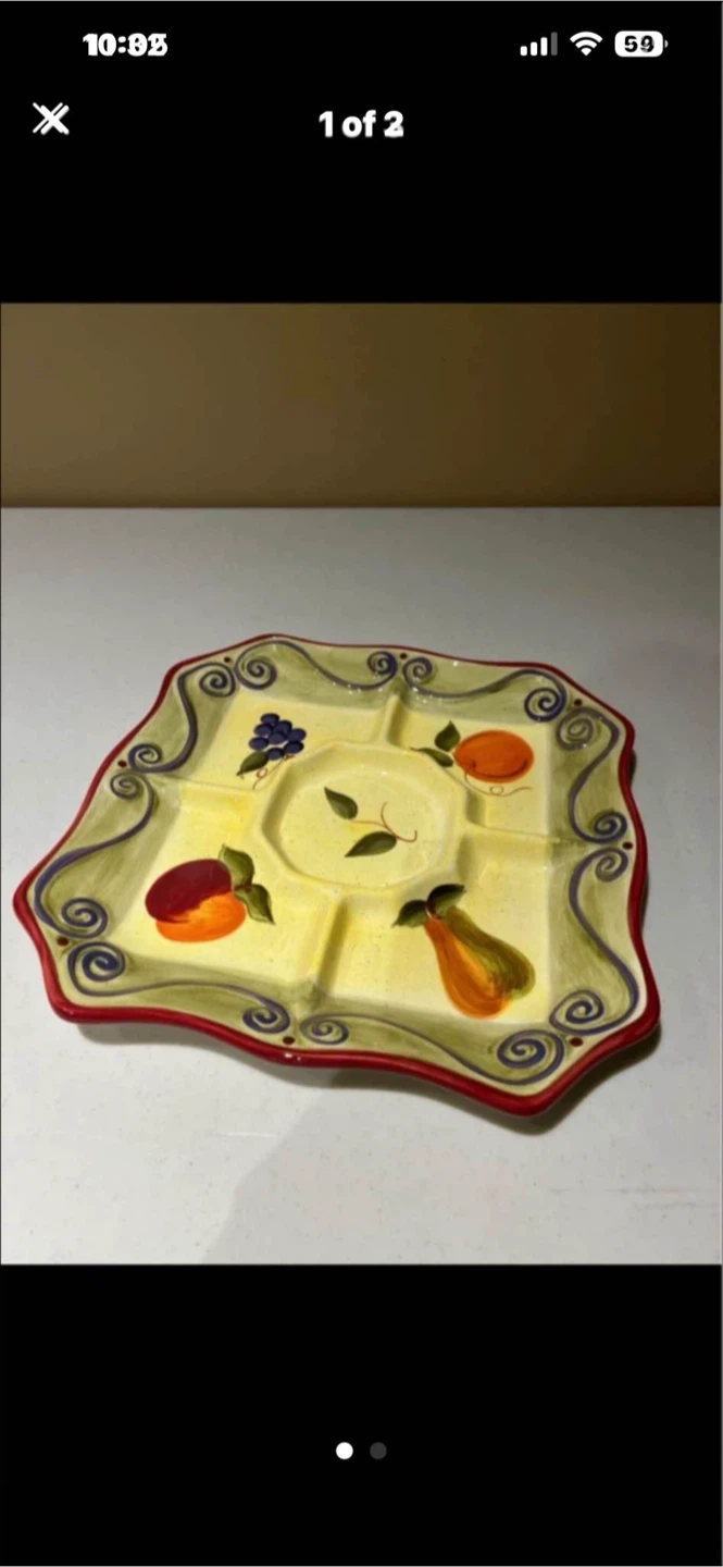 Certified International Fruit Serving Platter