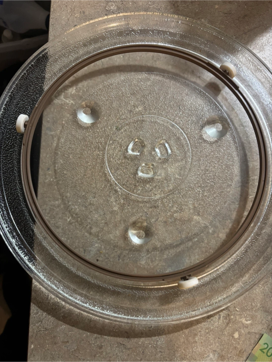 Microwave Glass Tray with Roller Ring