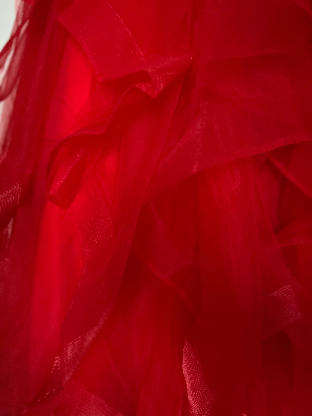 Red Sleeveless Evening Dress with Sequins - photo 3