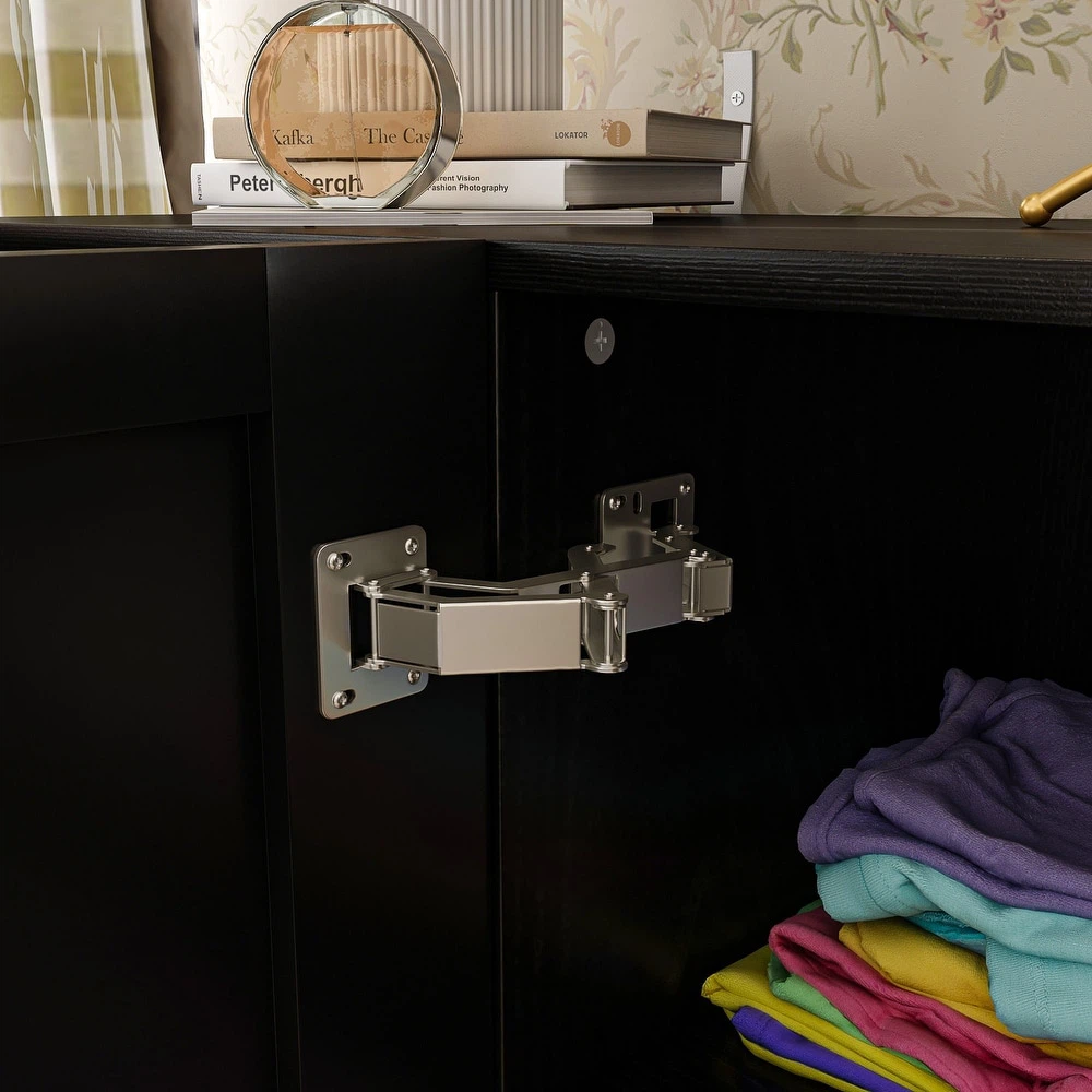 Black sideboard storage cabinet - photo 4