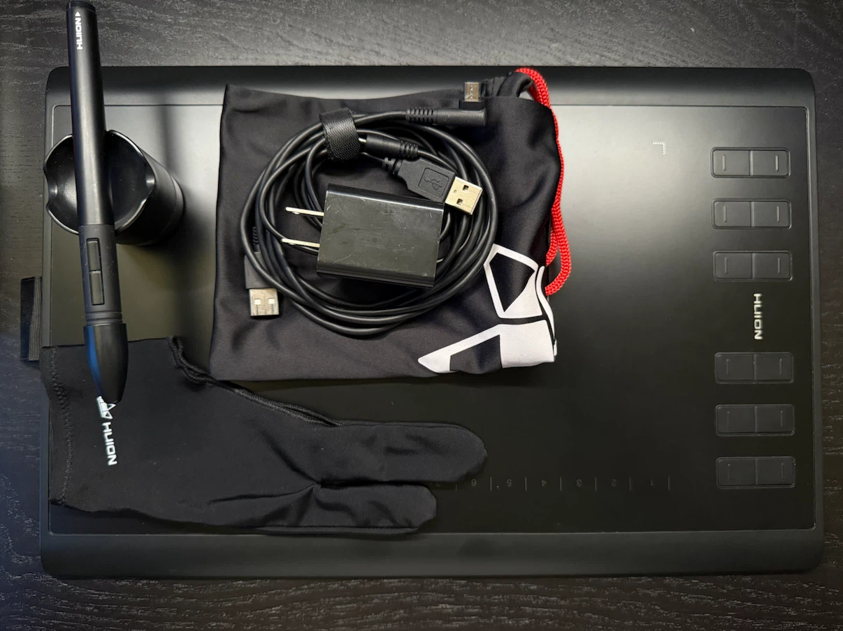 HUION Graphics Tablet with Stylus and Accessories