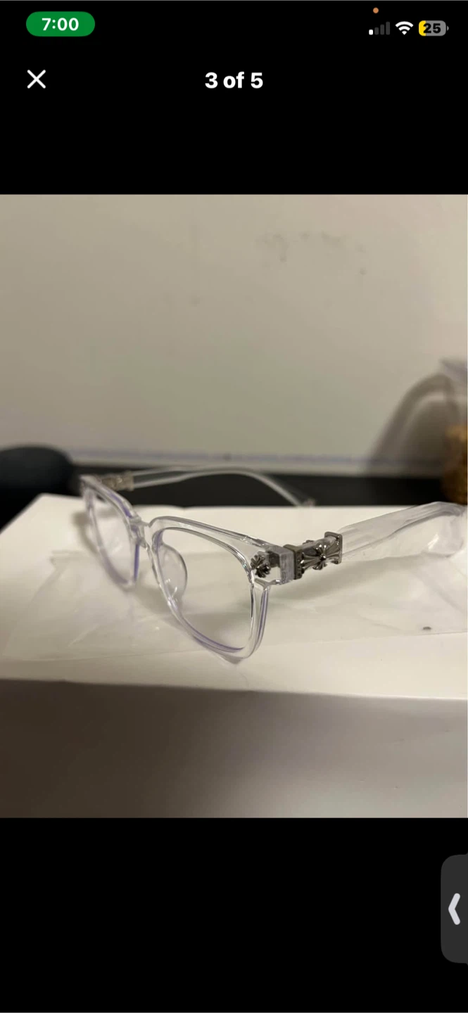 Chrome Hearts Style Clear Frame Glasses - photo 2