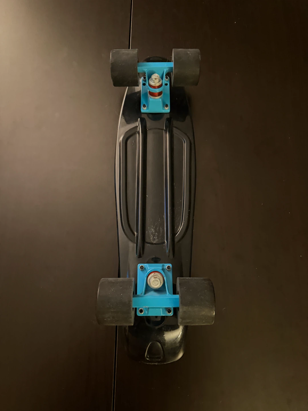 Black and Blue Plastic penny board - photo 2