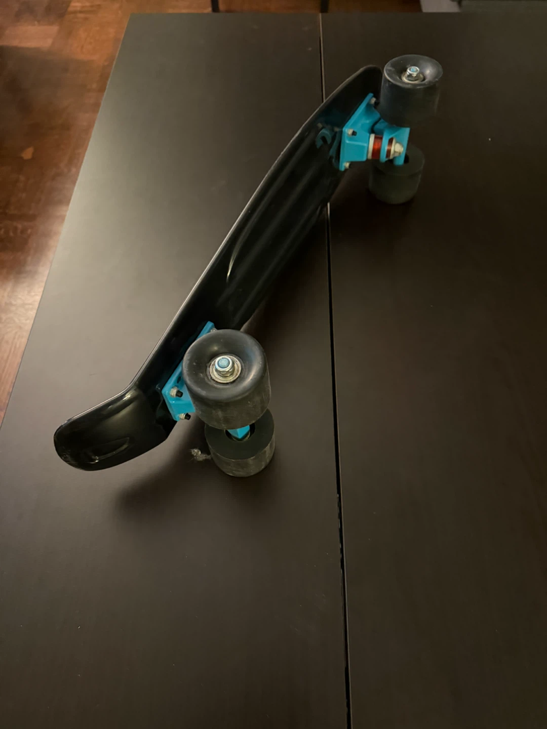 Black and Blue Plastic penny board - photo 3