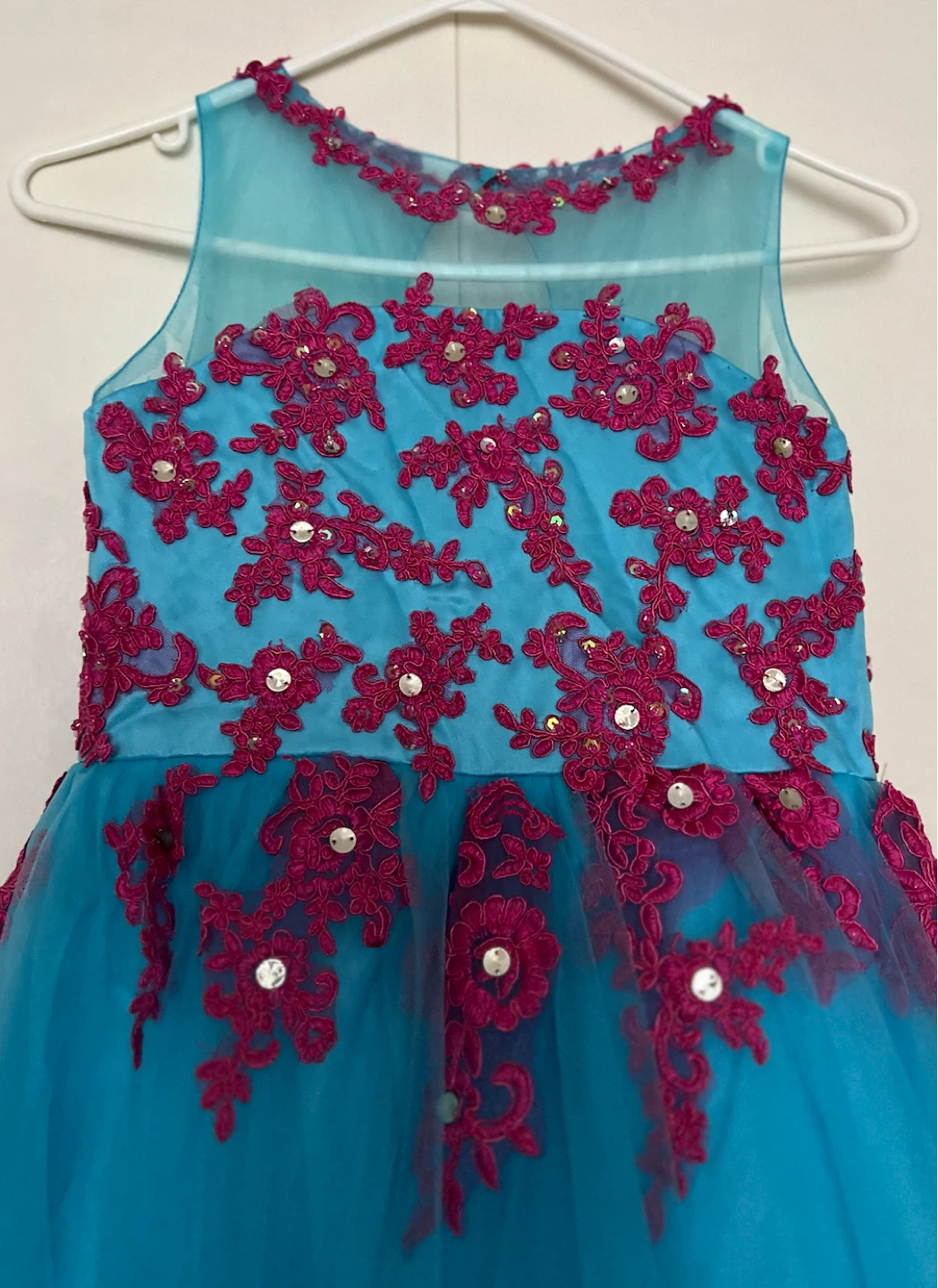 Girls blue and pink formal dress - photo 2