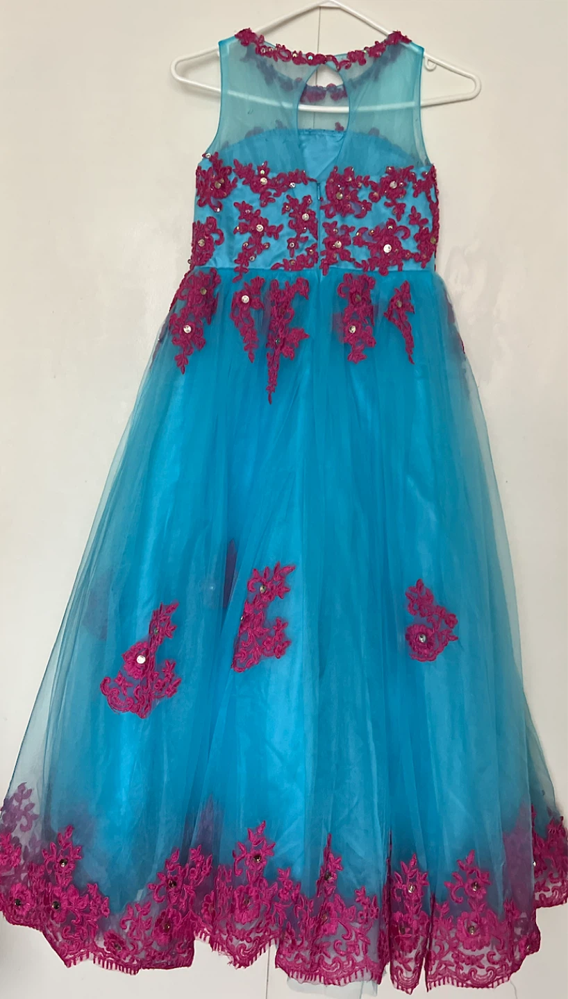 Girls blue and pink formal dress - photo 4