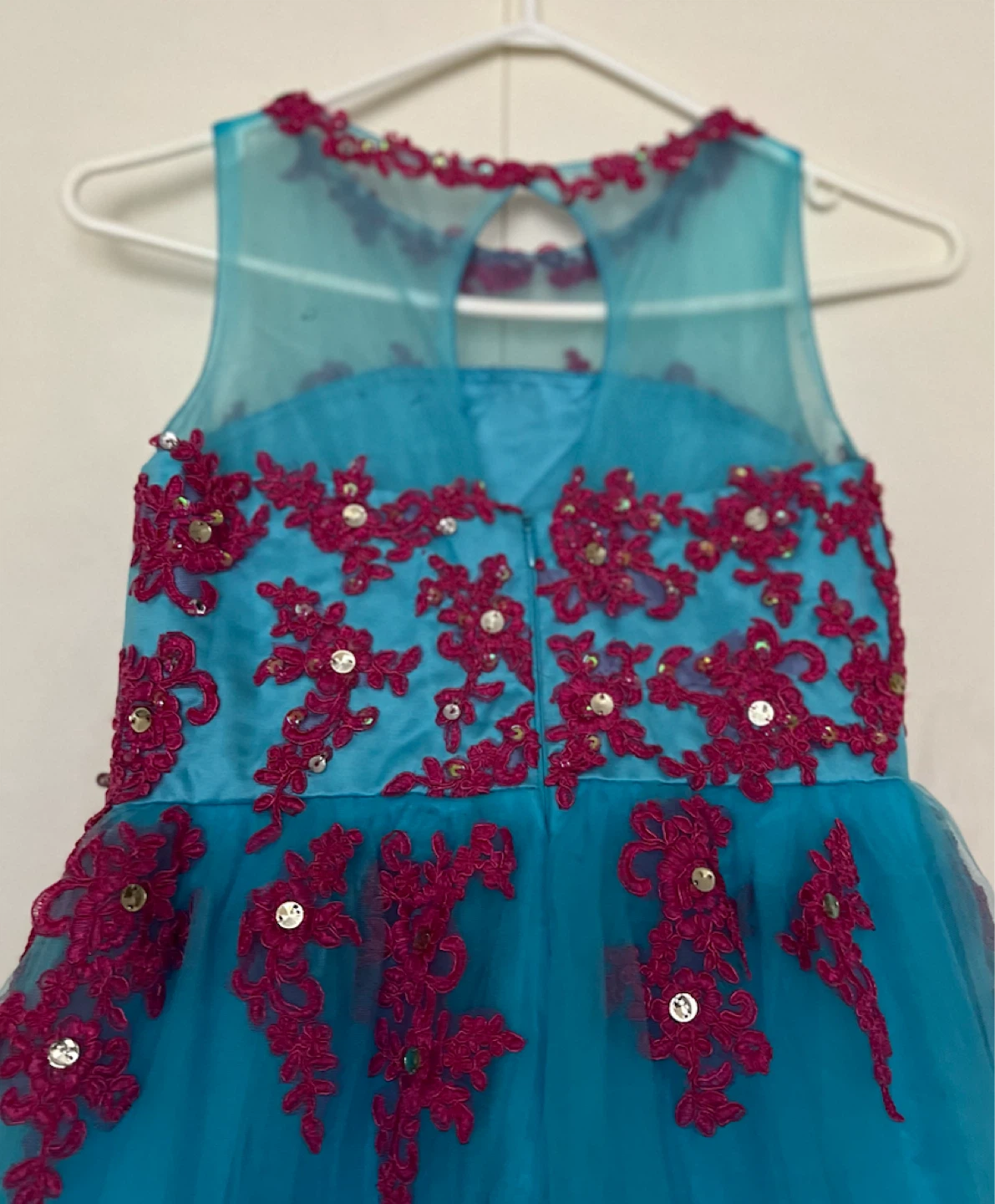 Girls blue and pink formal dress - photo 5