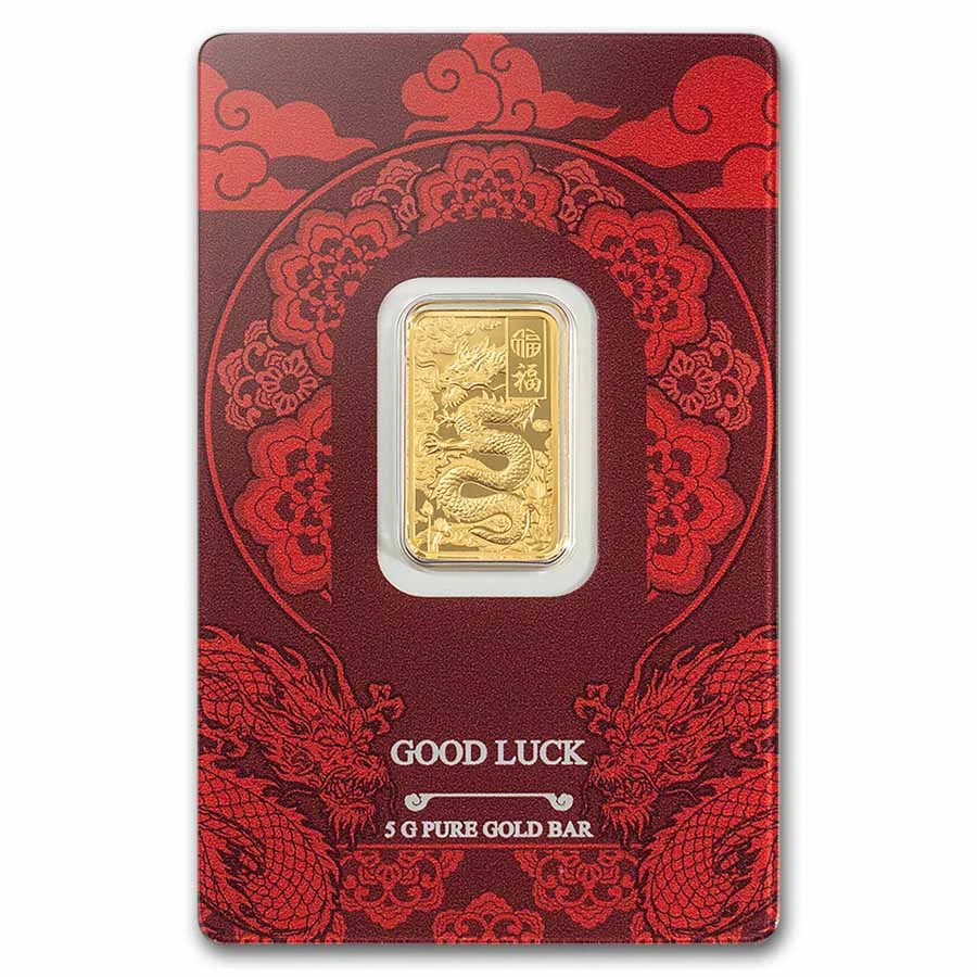PAMP Suisse 5g Good Luck Dragon Gold Bar