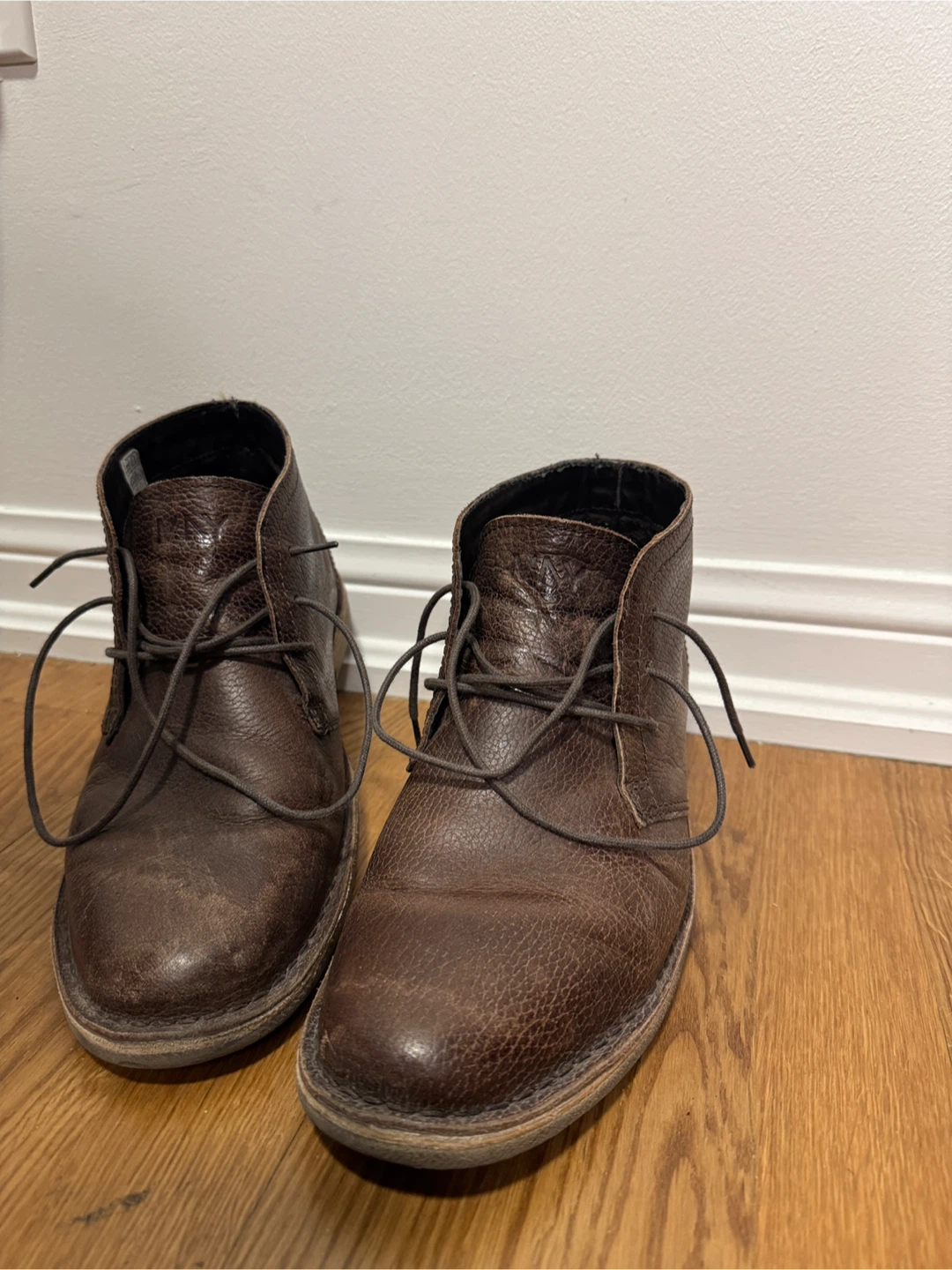 Marc New York Men's Brown Leather Boots Size 9.5