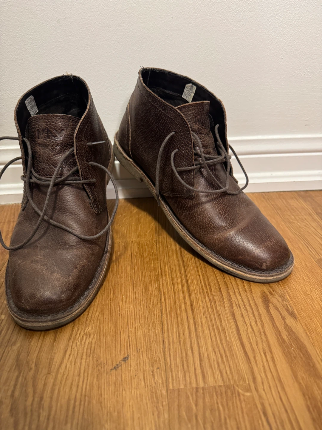 Marc New York Men's Brown Leather Boots Size 9.5 - photo 5