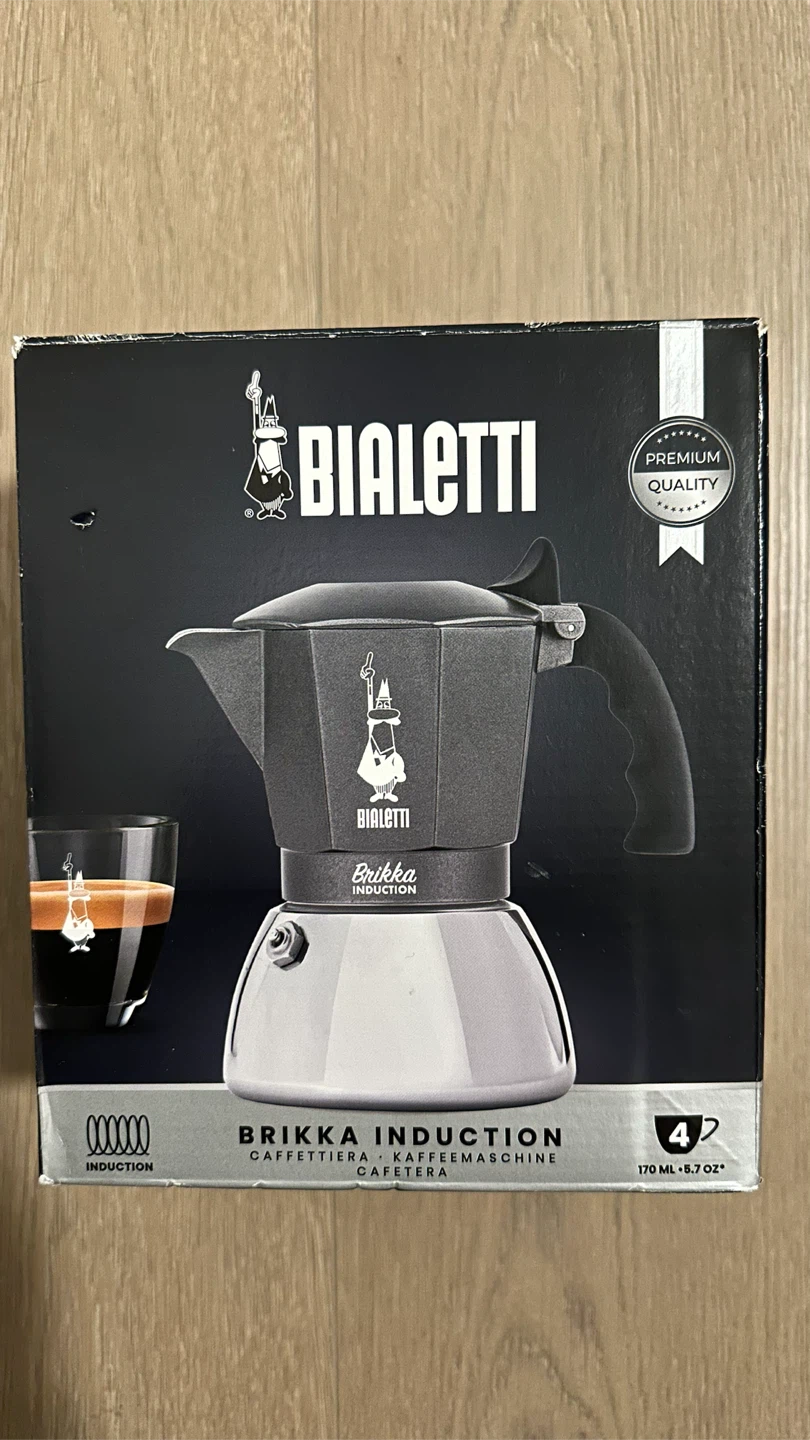 Bialetti Brikka Induction Moka Pot 4 Cup