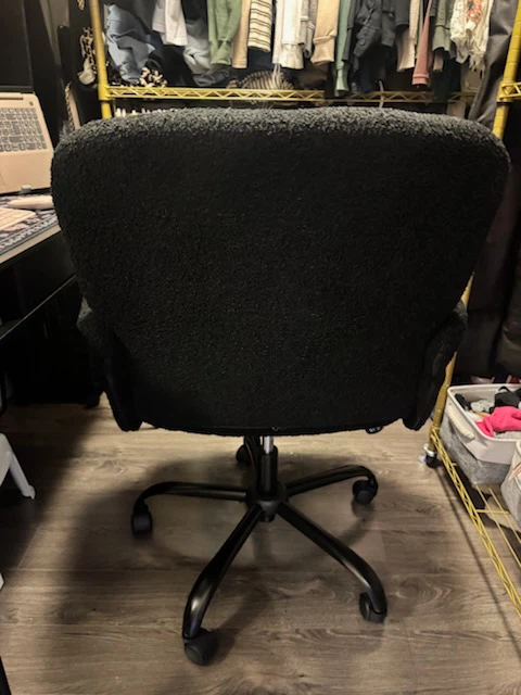 Keratee Black Teddy Fleece Office Chair - photo 2