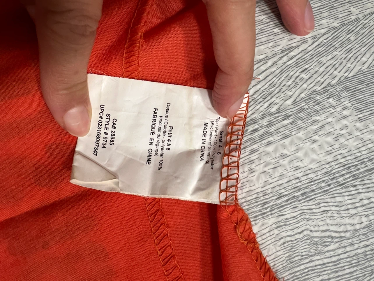 Orange Prisoner Costume Kids Size Small 4-6 - photo 2