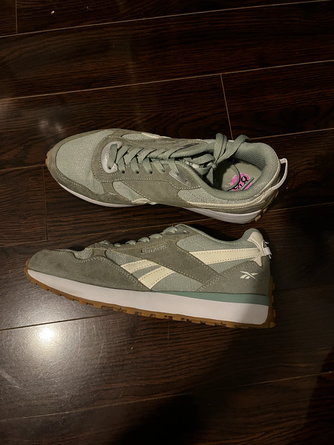 Olive green sneakers