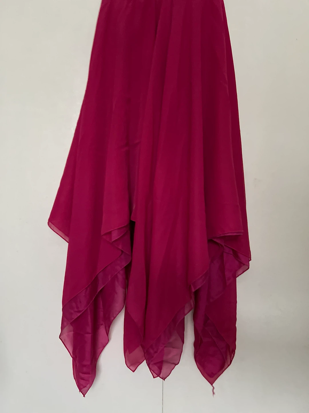Burgundy and Pink Velvet Dance Dress - photo 3