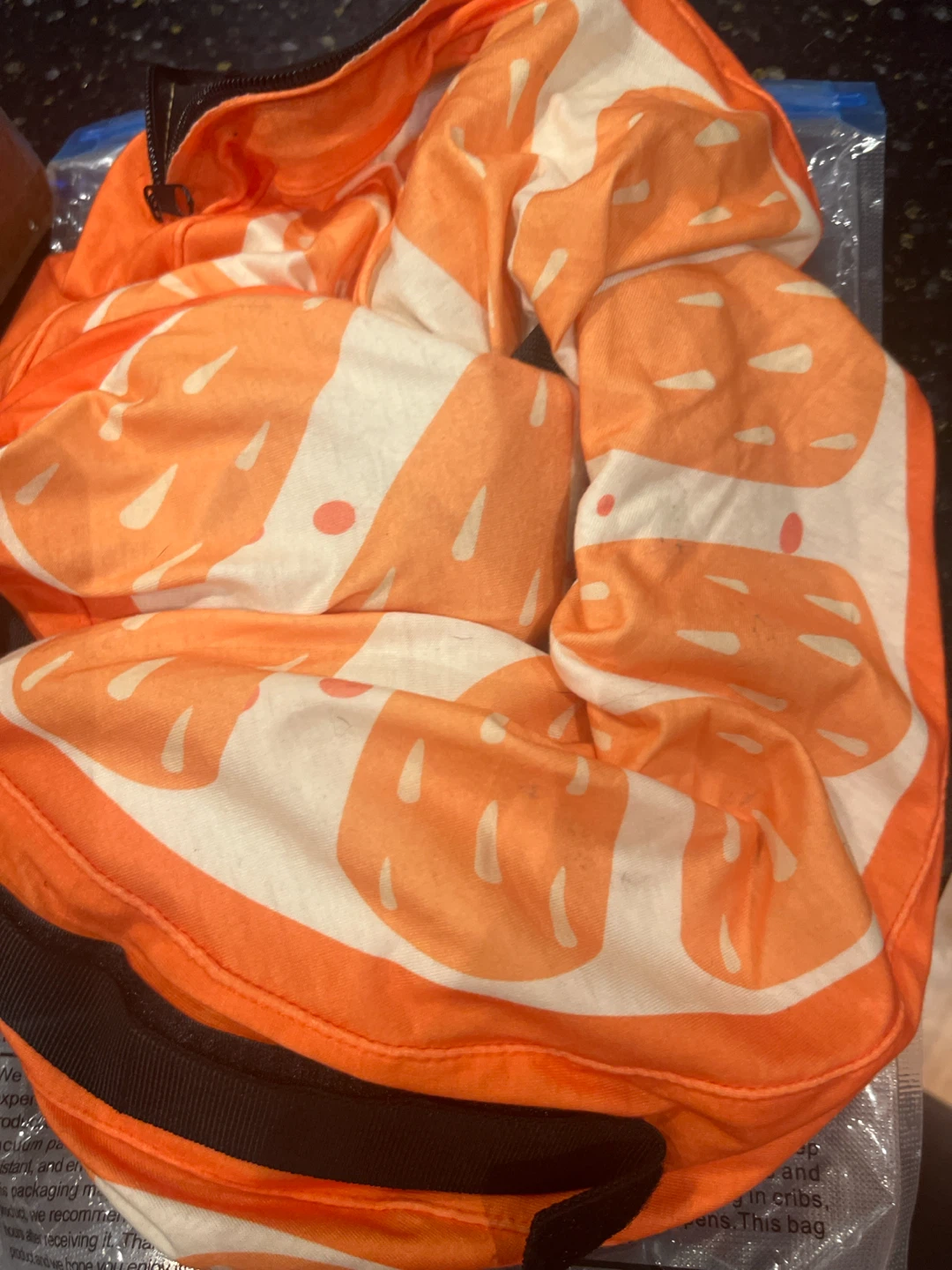 Orange Pattern Inflatable Dog Recovery Collar - photo 3