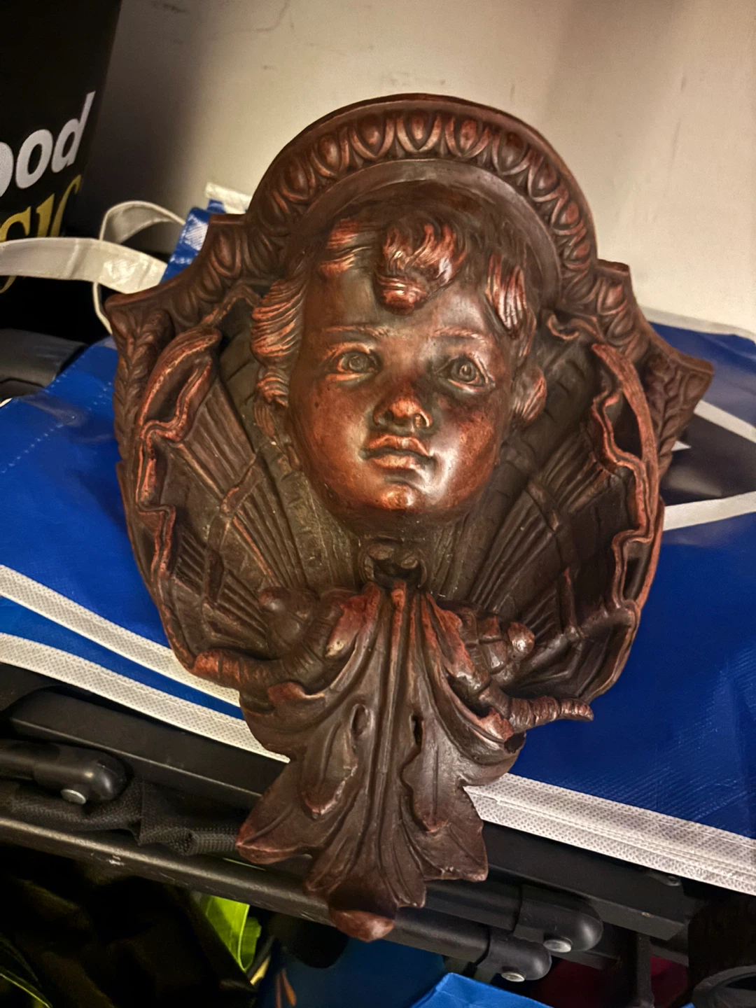 Vintage Wall Mounted Cherub Plaque