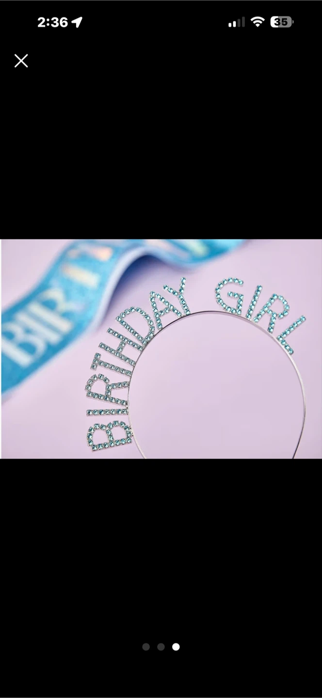 Birthday girl sash & tiara, new - photo 3