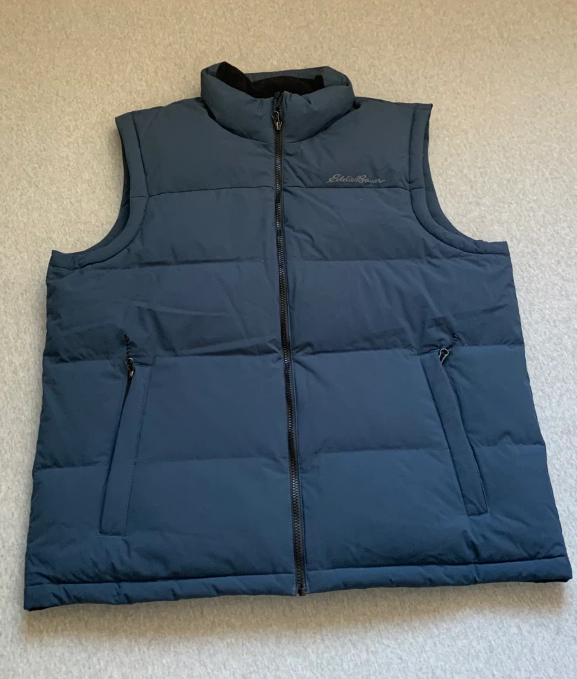 Eddie Bauer Men's EB550 Down Vest - Blue ~ Size XL
