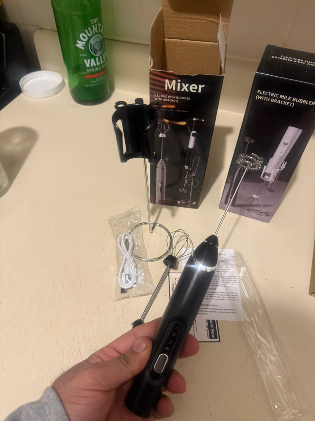 Electric Milk Bubbler and Handheld Mixer - photo 3