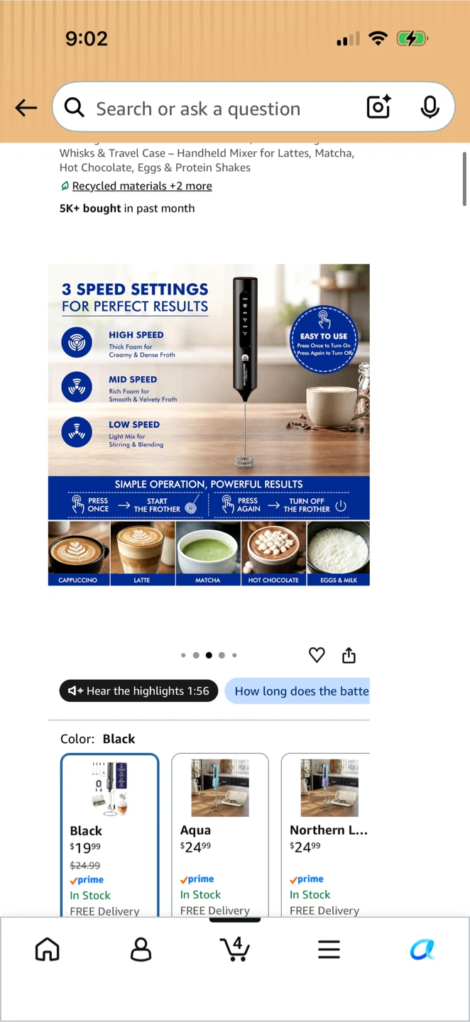 Electric Milk Bubbler and Handheld Mixer - photo 4
