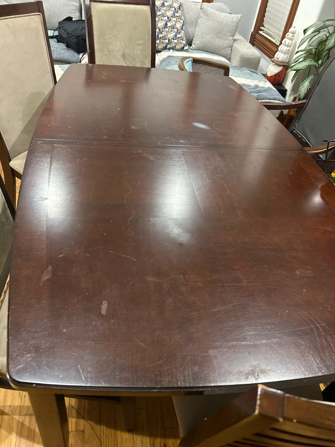 Dark Wood Dining Table with 4 Chairs - photo 2
