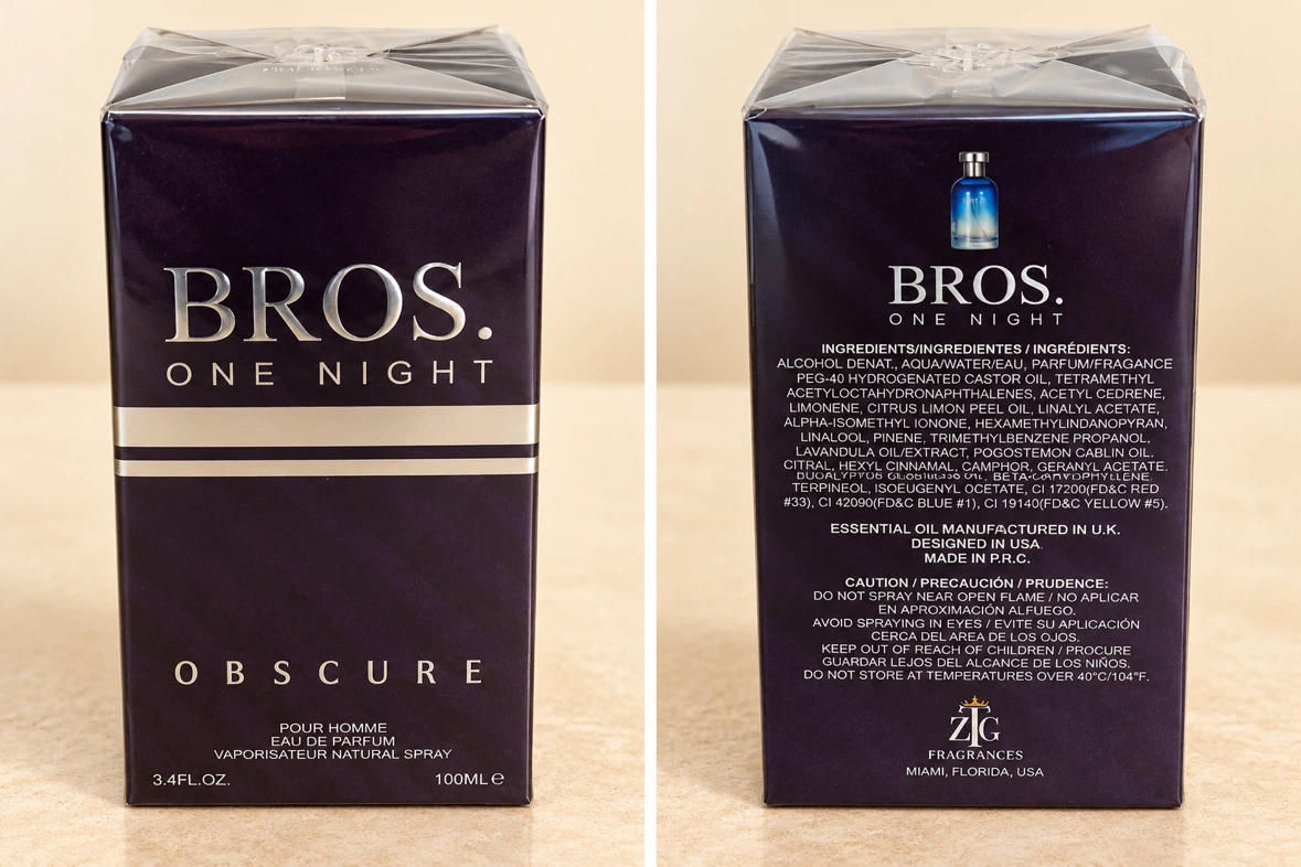 BROS. One Night Obscure Pour Homme Perfume 100ml
