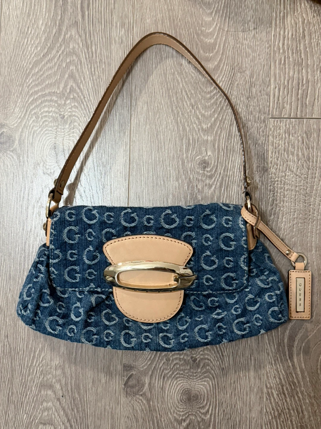 Guess denim shoulder bag