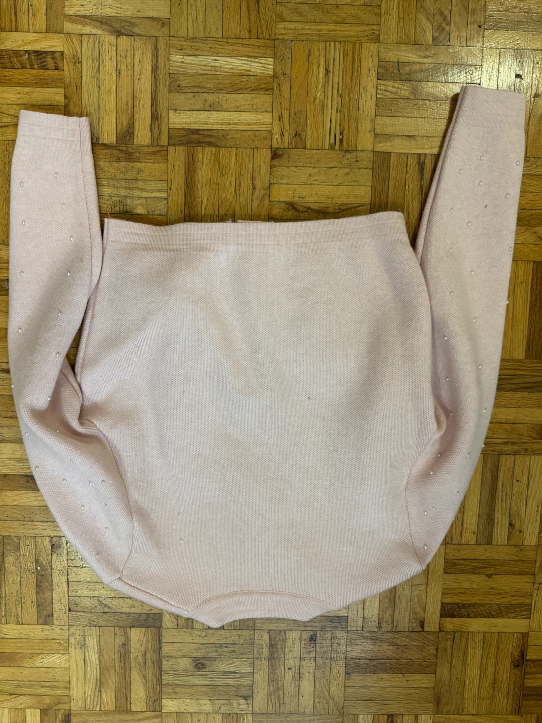Lagome Pink Knit Cardigan with Pearls - photo 2