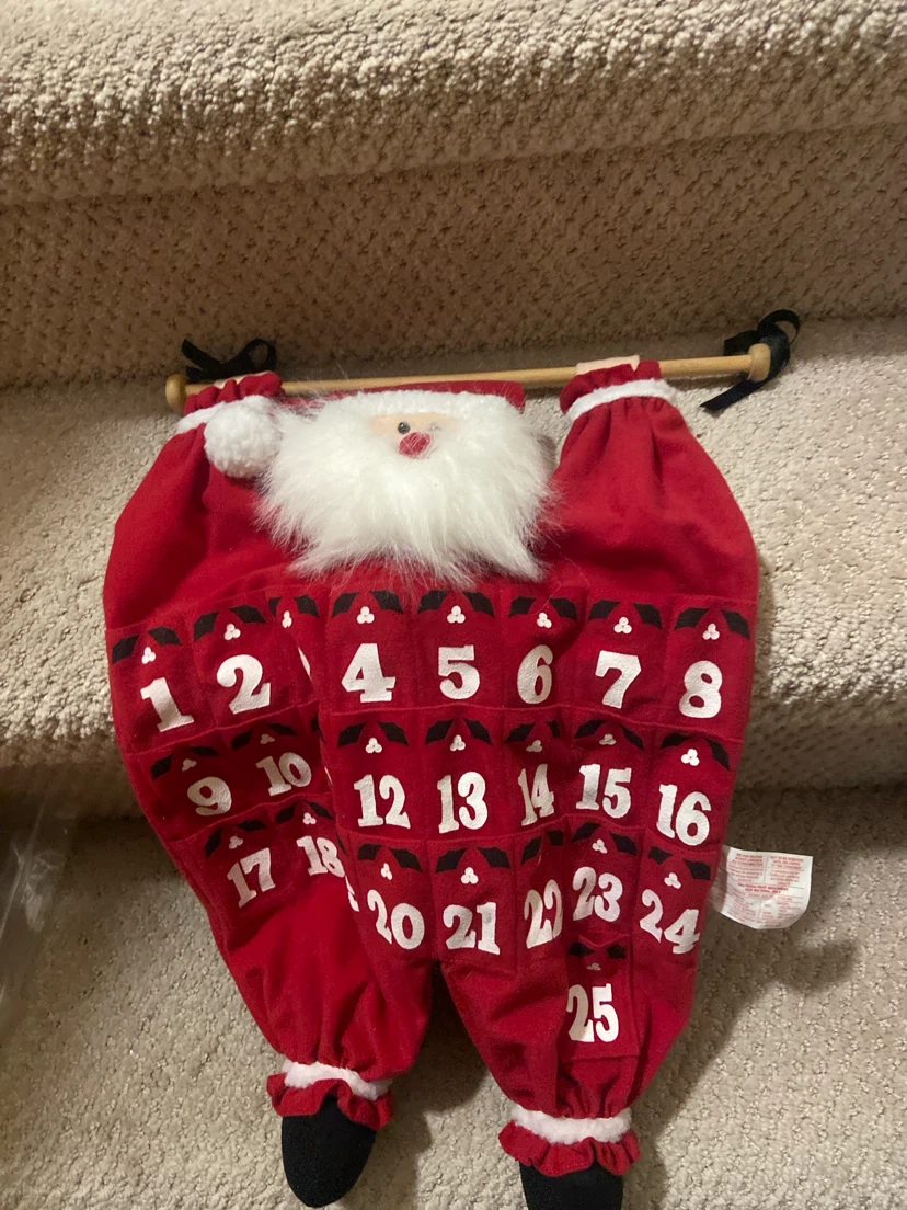Santa Claus Hanging Christmas Advent Calendar