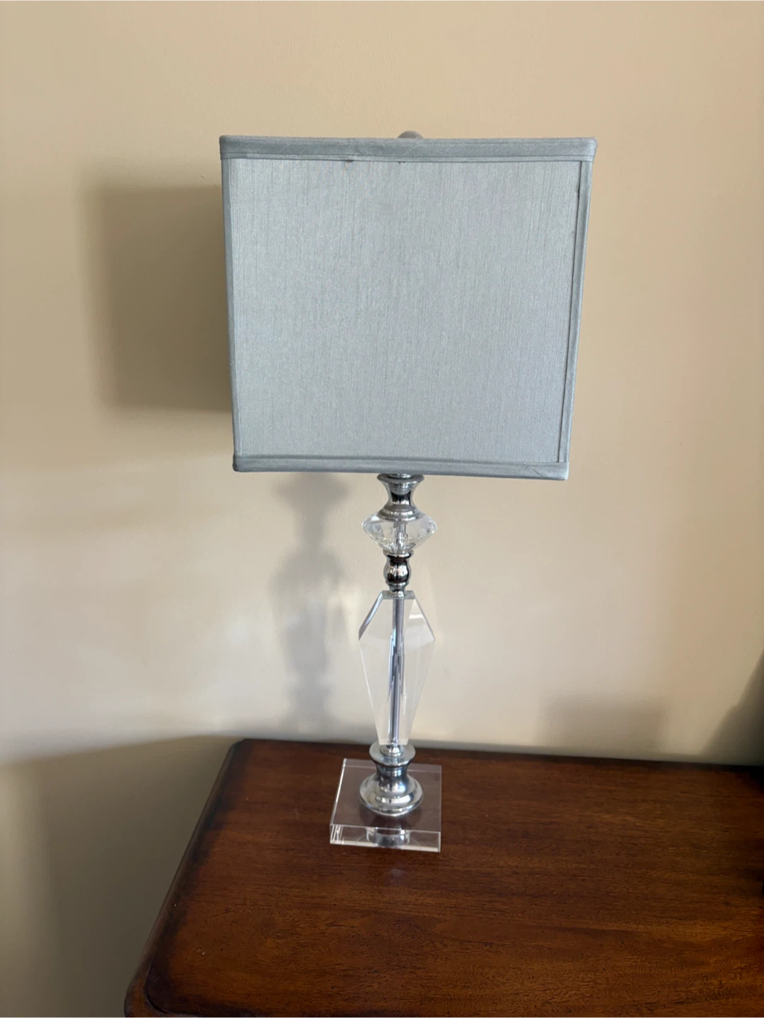 Set of 2 Modern Crystal and Chrome Table Lamp - photo 2