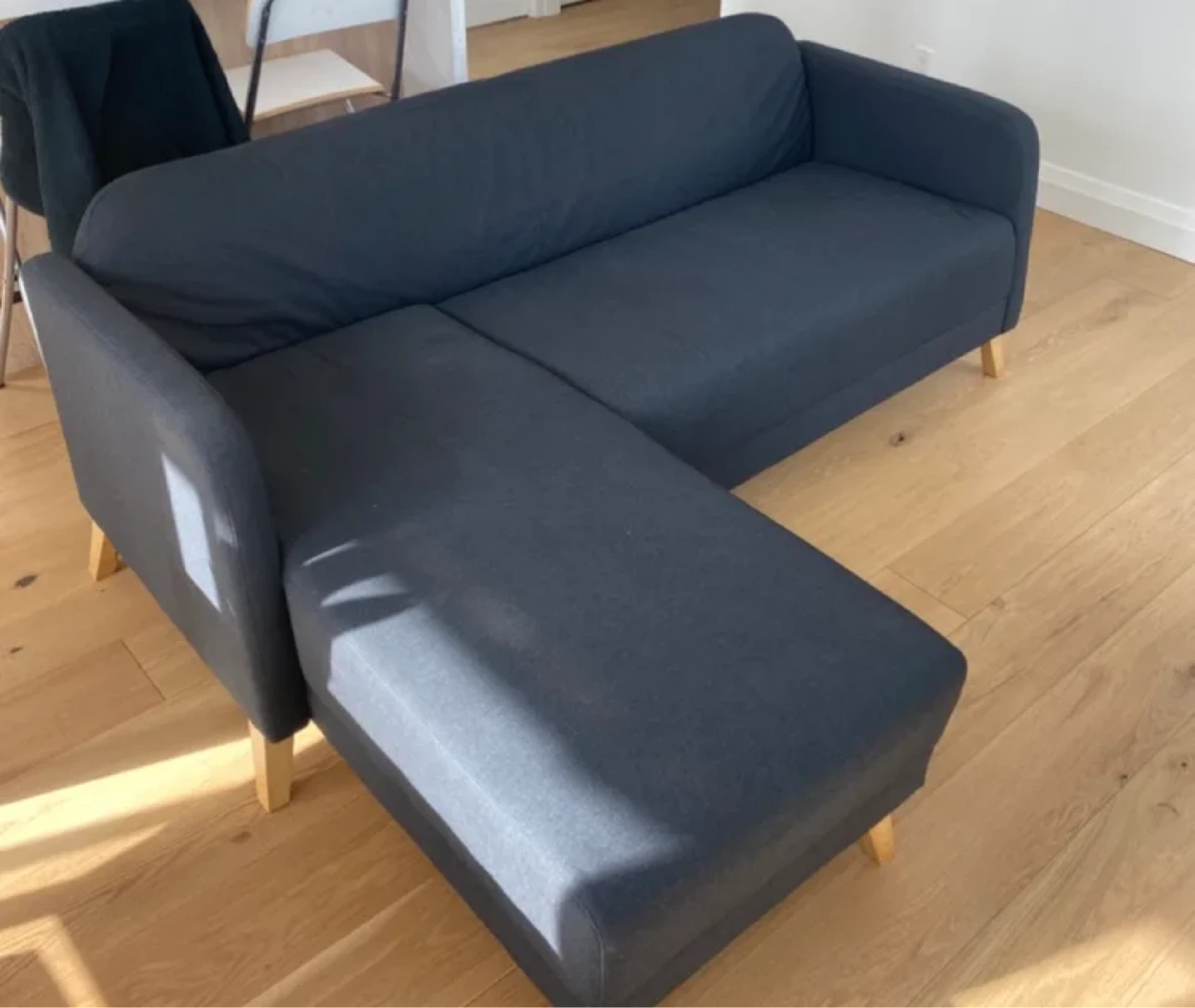 IKEA LINANÄS Dark Grey Chaise Lounge Couch / Sofa