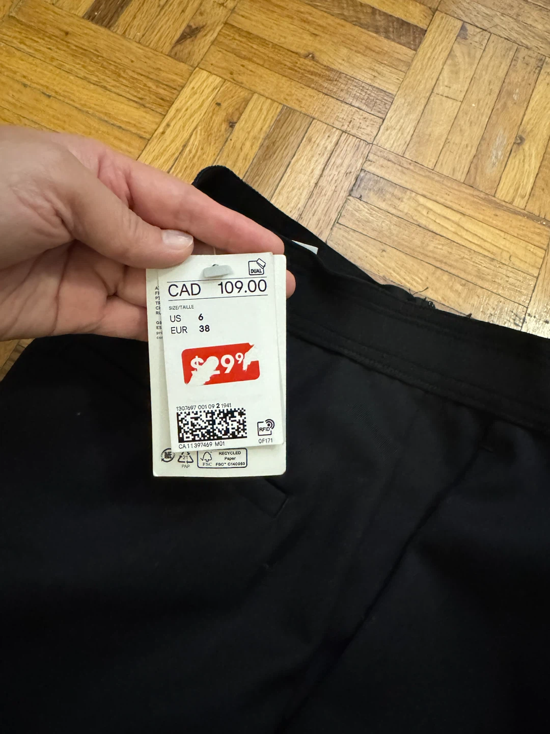 Black dress pants, size 6 - photo 3