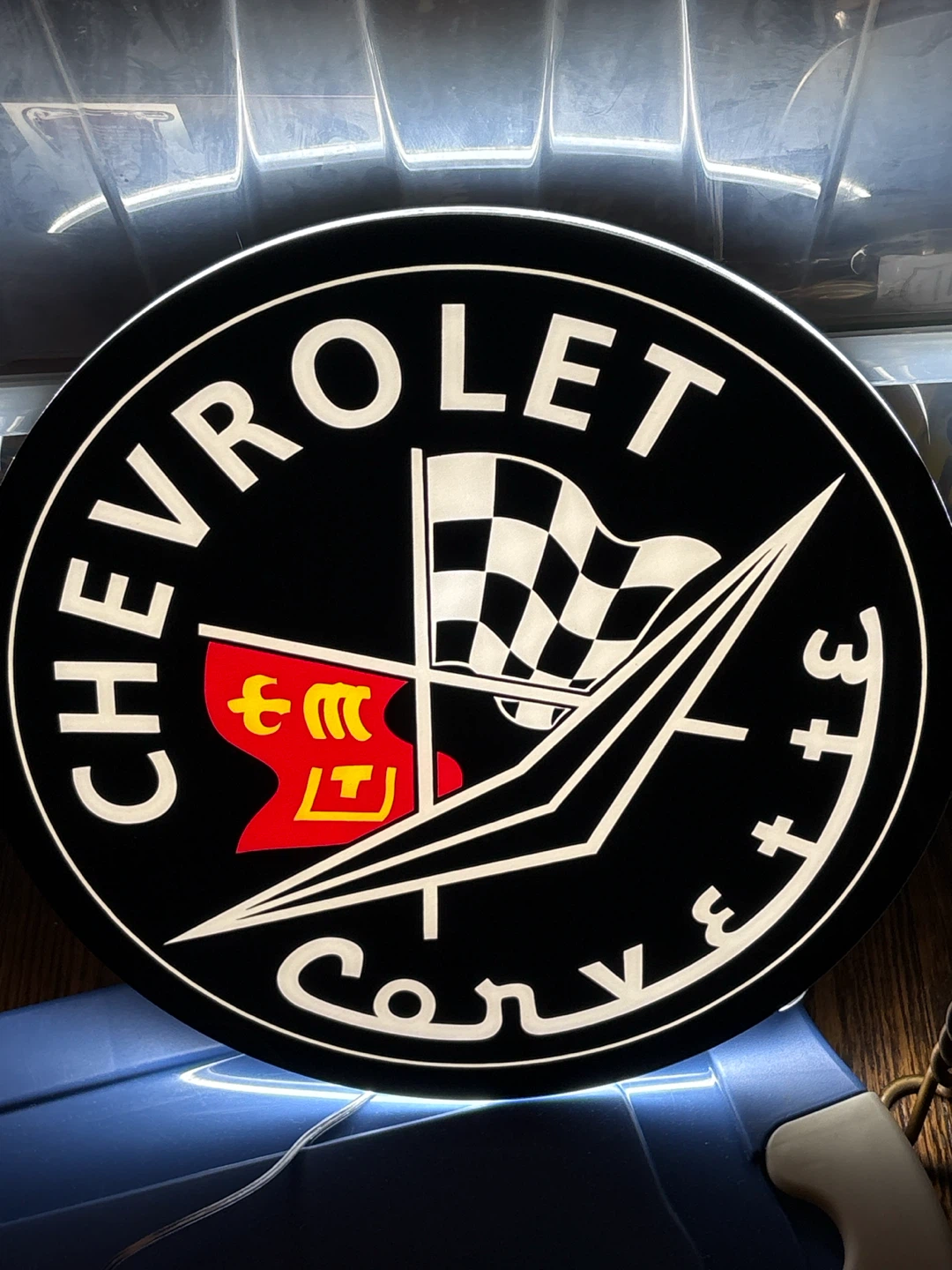 Chevrolet Corvette Light Up Sign Acrylic