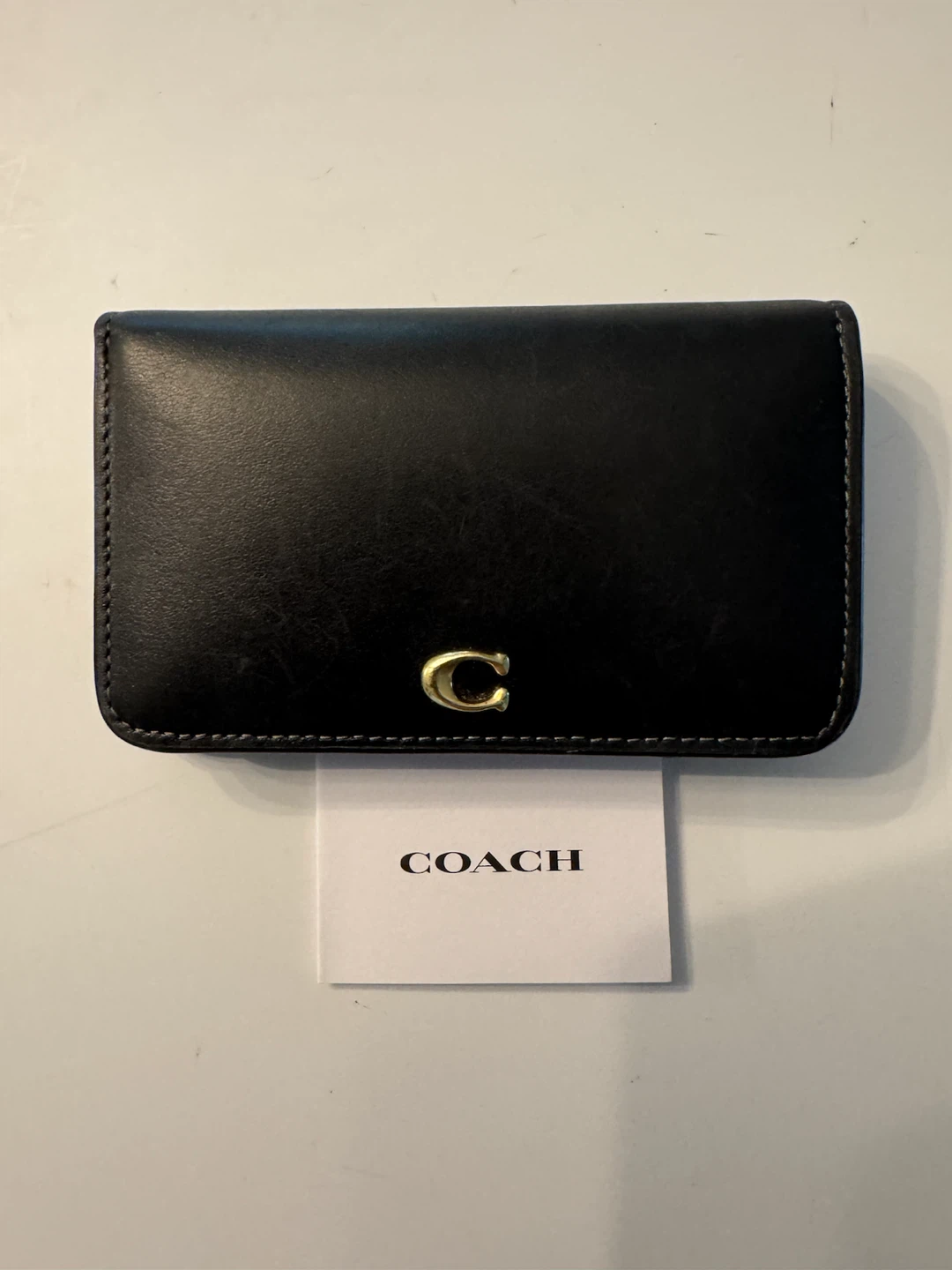 Coach Black Leather Card Case Wallet - photo 3