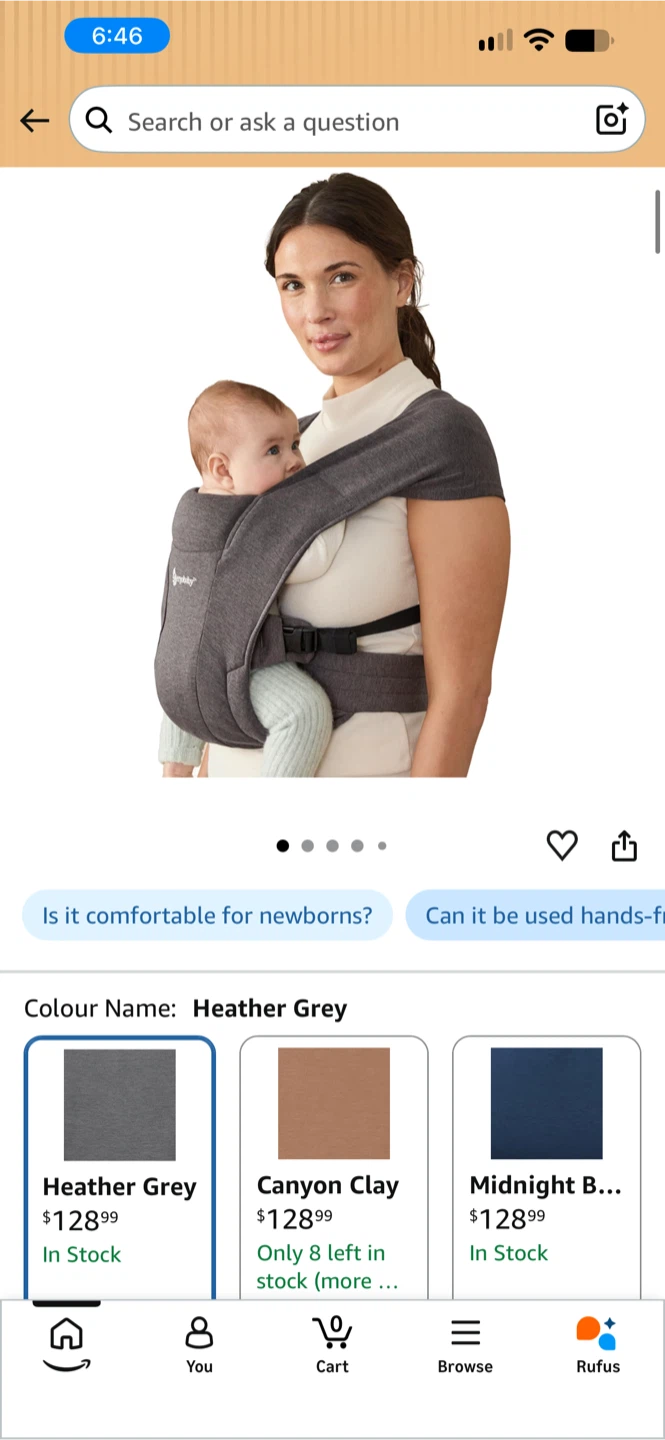 Oxford blue Ergobaby Embrace Newborn Baby Carrier - photo 2