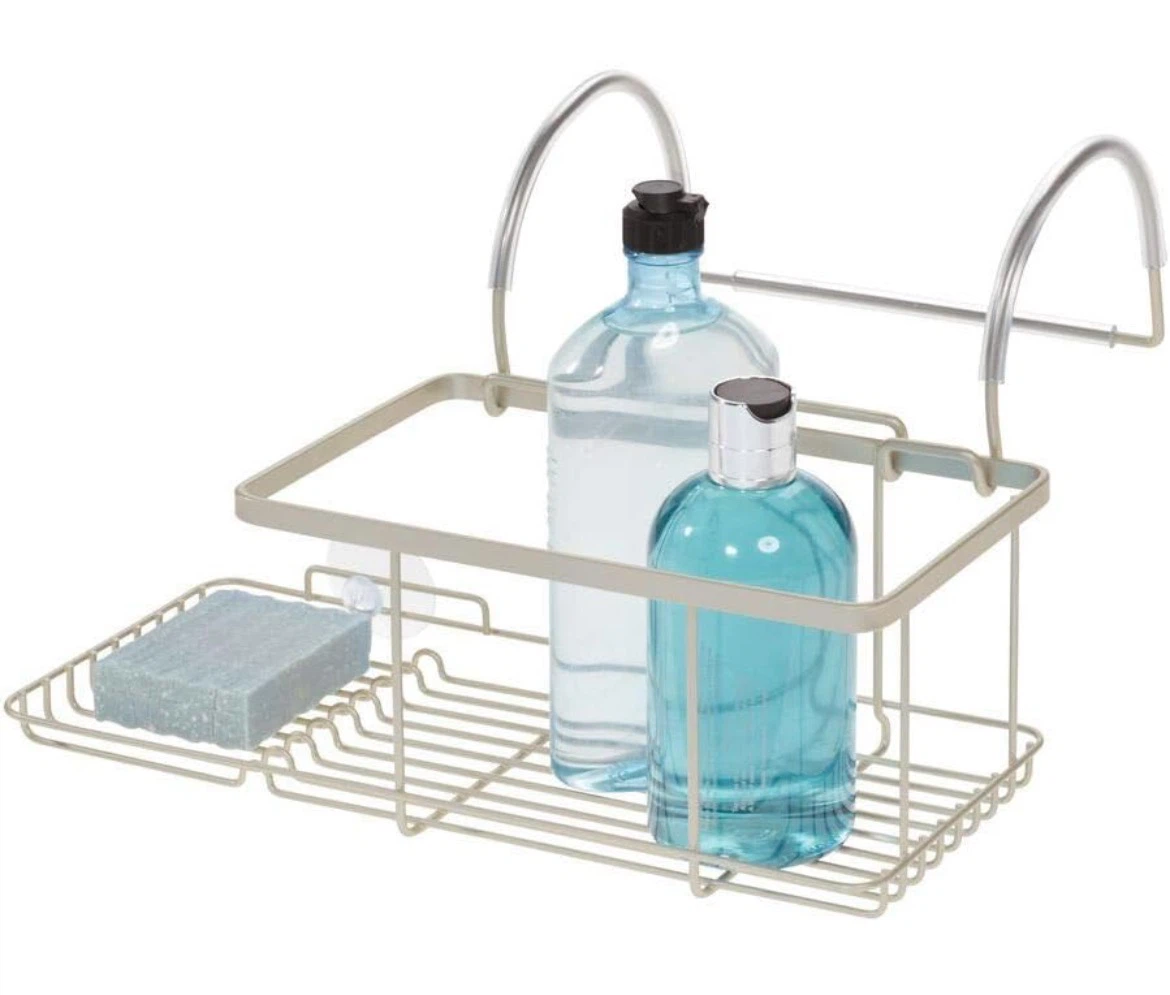 iDesign Everett Drill Bathroom Storage, Small Metal Hanging Tray