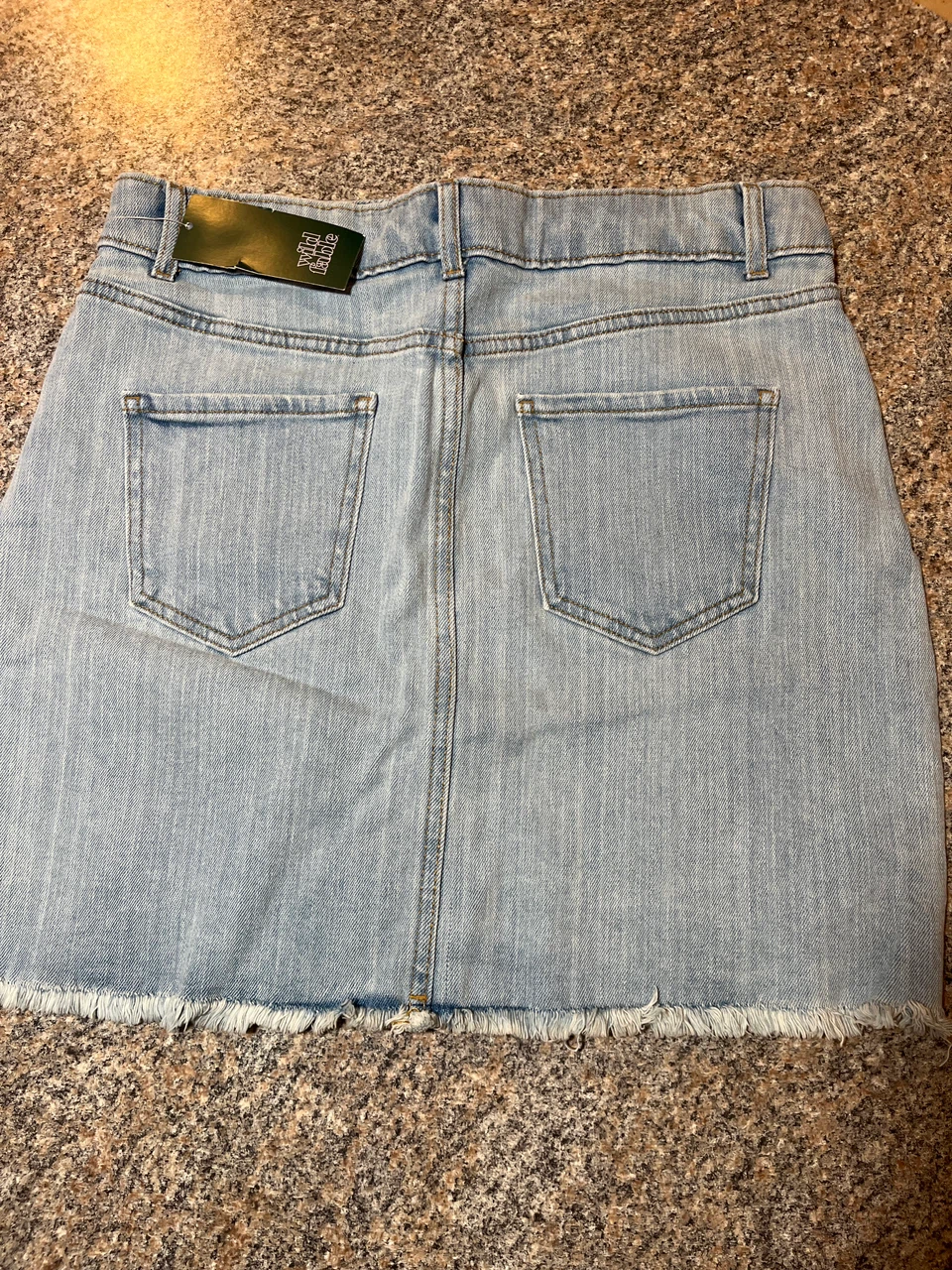 Wild Fable Light Wash Distressed Denim Skirt Size 6 - photo 2