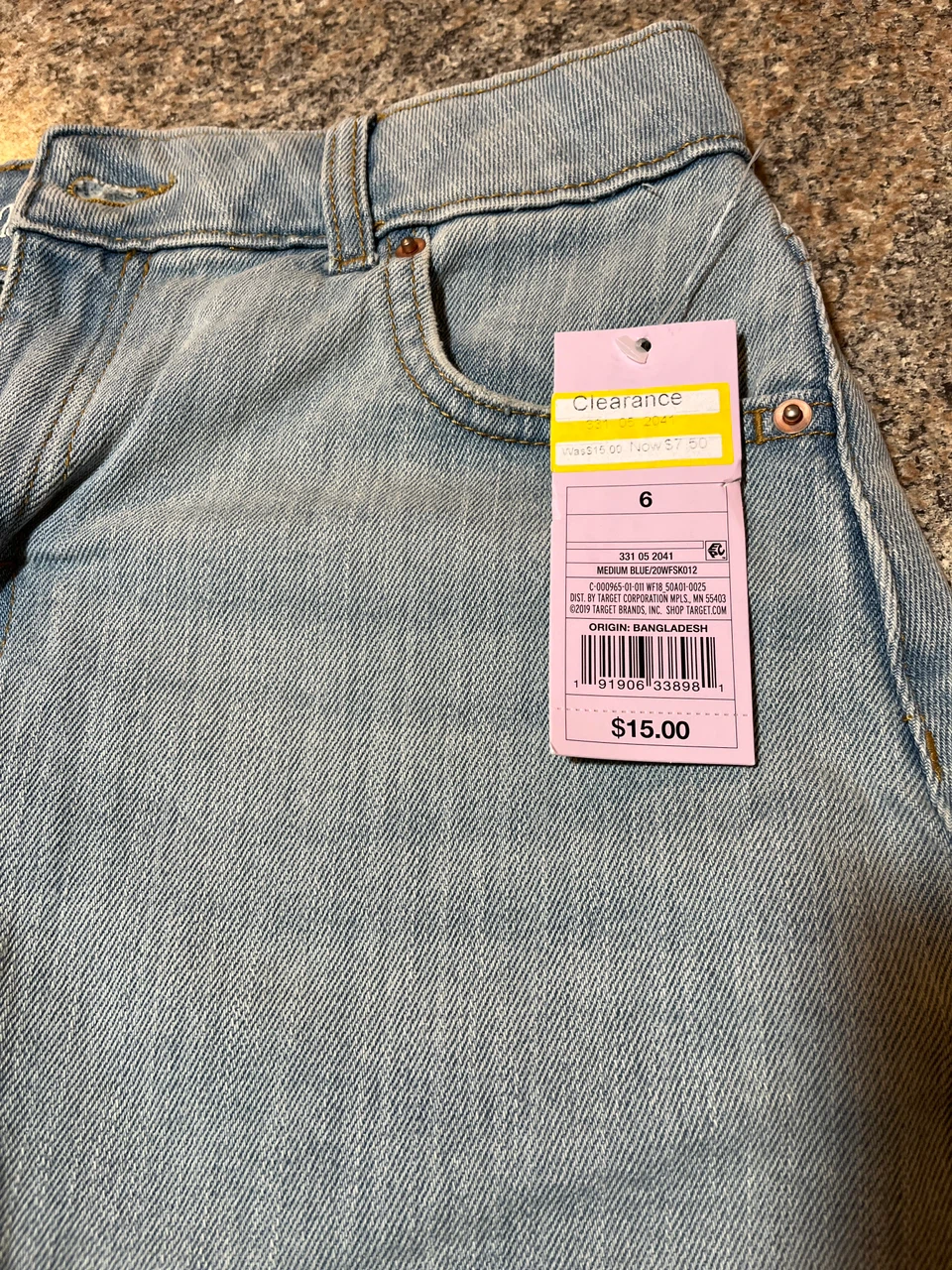 Wild Fable Light Wash Distressed Denim Skirt Size 6 - photo 4
