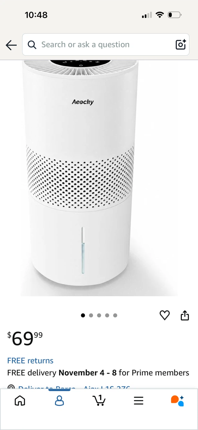 Aeocky Mist-Free Evaporative Humidifier 3L - photo 3
