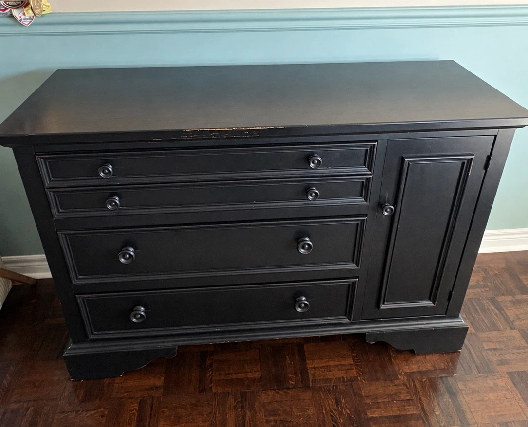 Black Wooden Bedroom Furniture Set