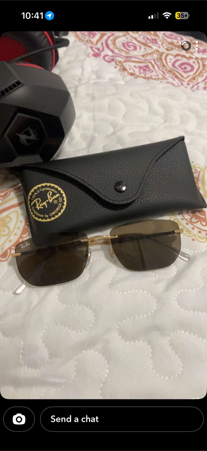 Ray-Ban rimless sunglasses with case - photo 5