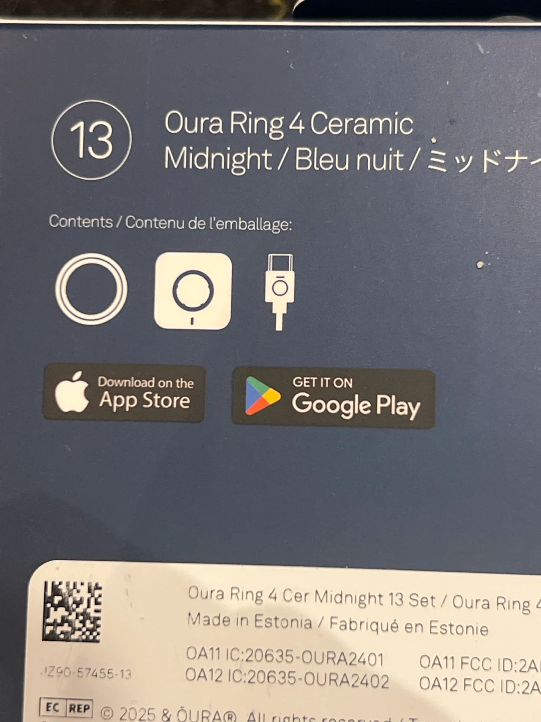 Oura Ring 4 - Ceramic Midnight - Size 13 - photo 3