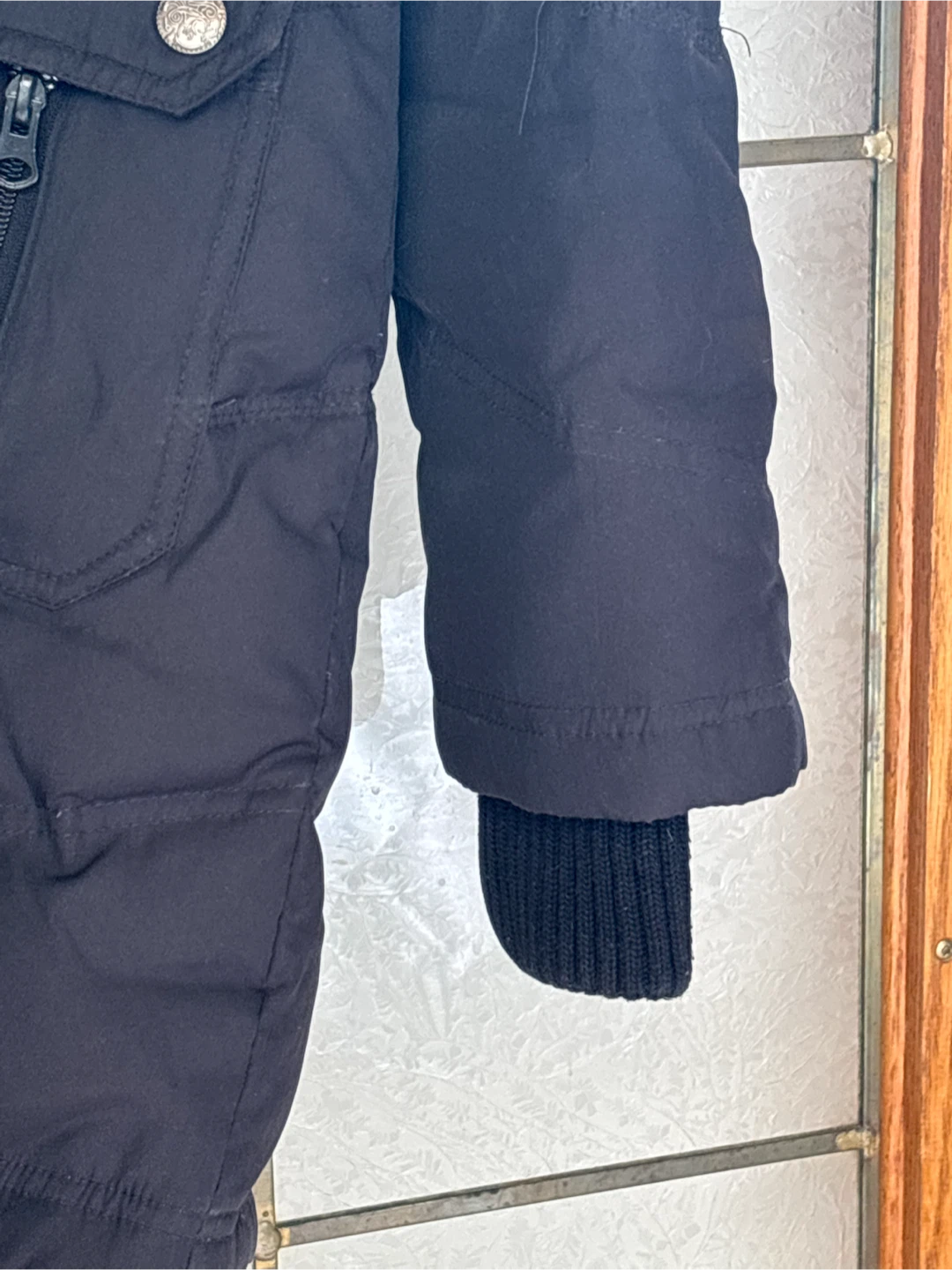 Reitmans Black Winter Parka Jacket (wear on hood) - photo 4