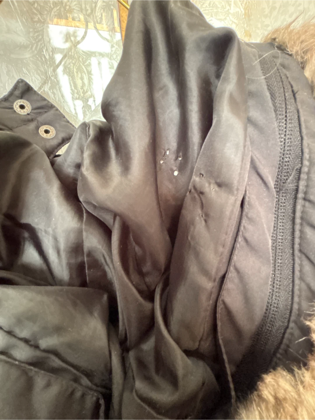 Reitmans Black Winter Parka Jacket (wear on hood) - photo 5