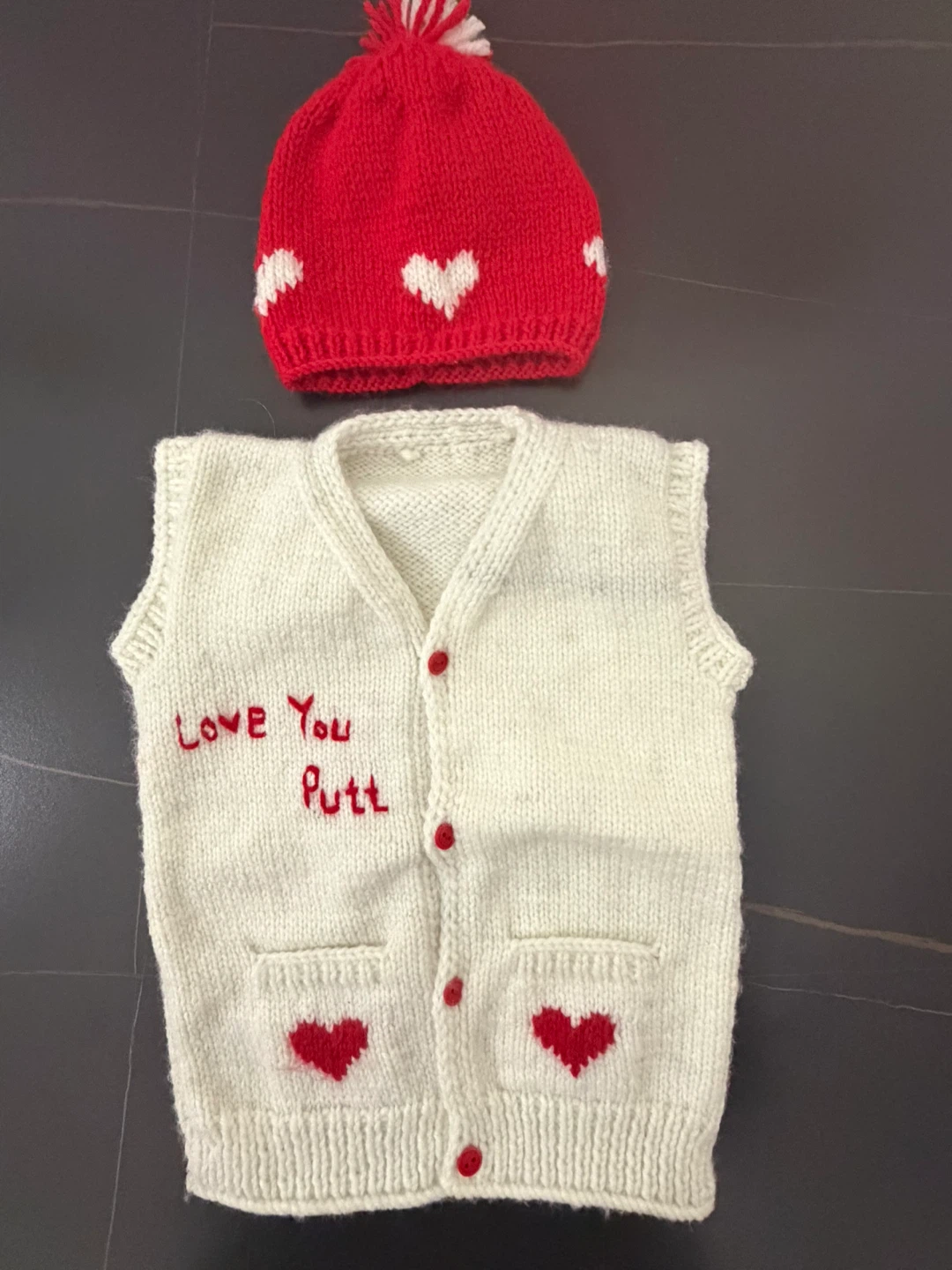 Hand-knitted baby sweater sets - photo 3