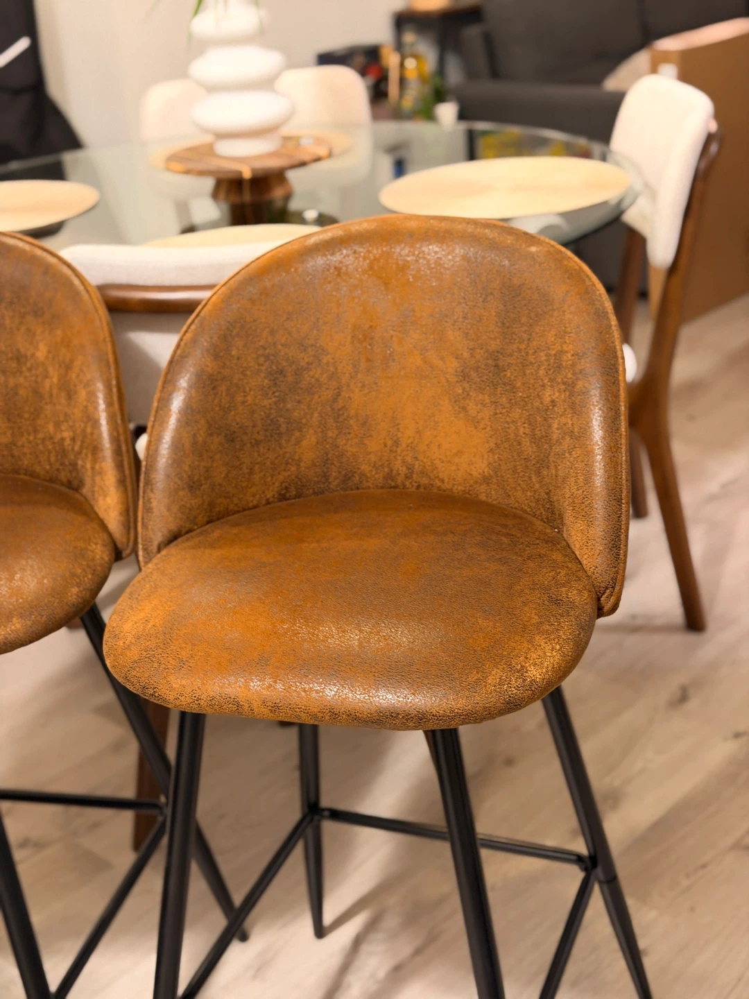 Set of 2 Swivel Bar Stools - photo 2
